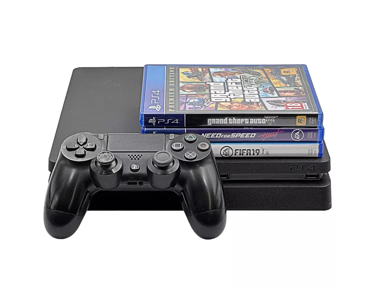KONSOLA SONY PLAYSTATION 4 SLIM PS4 CUH-2016A 500GB + PAD + 3 GRY