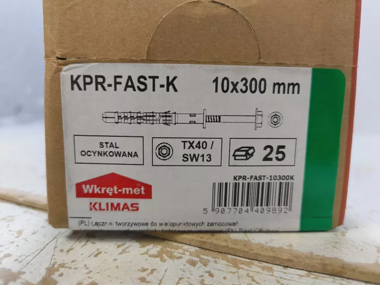KOŁKI RAMOWE STOŻK KPS-FAST-10300S 10X300MM 25SZT