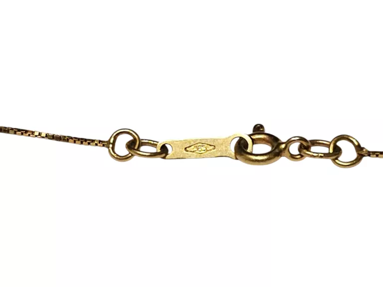 PIĘKNY ZŁOTY ŁAŃCUSZEK Z SERDUSZKIEM 585 WAGA 1.19G 44CM