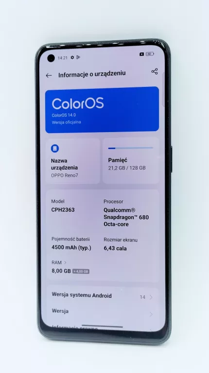 OPPO RENO7 8GB/128GB OKAZJA