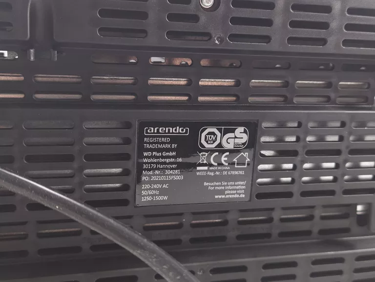 TOSTER NA 4 KROMKI ARENDO FRUKOST 1500W