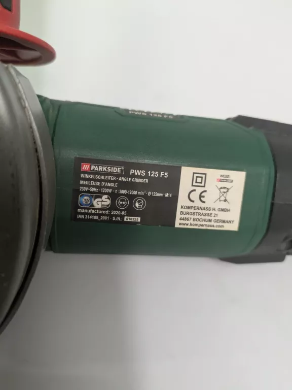SZLIFIERKA PARKSIDE PWS125 F5