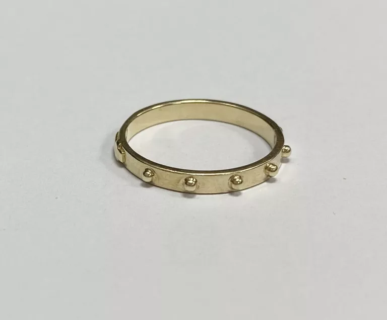 PIĘKNY ZŁOTY PIERŚCIONEK RÓŻANIEC PR.585 R.15