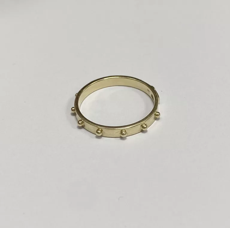 PIĘKNY ZŁOTY PIERŚCIONEK RÓŻANIEC PR.585 R.15