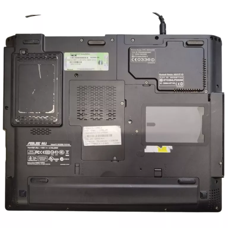 LAPTOP ASUS A6J WIN7 15" NTEL CORE DUO T2400 3GB RAM 120GB HDD + ŁAD -OPIS