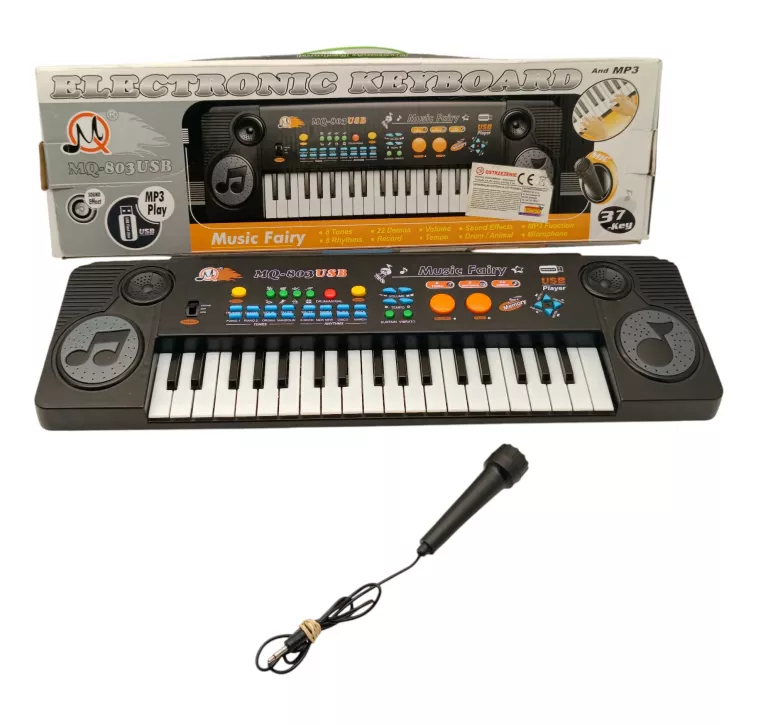 LEAN TOYS KEYBOARD ORGANY Z MIKROFONEM MQ-803 MP3