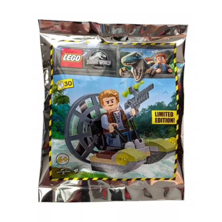 LEGO JURASSIC WORLD FIGURKA OWEN WODOLOT PODUSZKOWIEC OWENA 122220 SASZETK