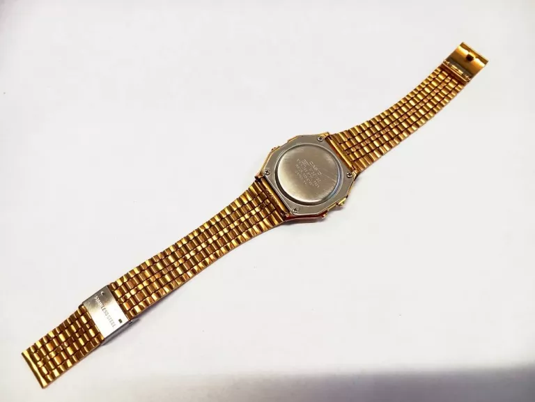 ZŁOTY VINTAGE ZEGAREK CASIO A159WGE KOMPLET