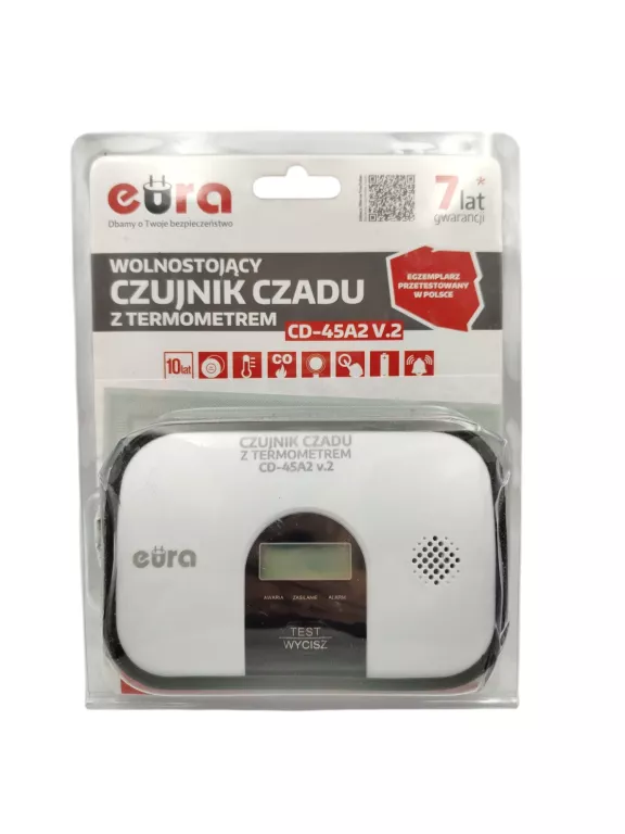 WOLNOSTOJĄCY CZUJNIK CZADU - EURA CD-45A2 V.2