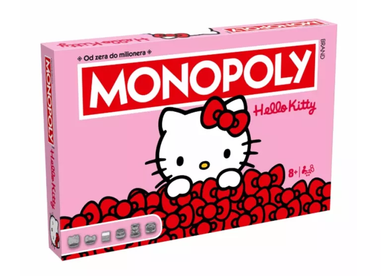 GRA PLANSZOWA MONOPOLY HELLO KITTY WYJĄTKOWA GRA Z HELLO KITTY +8 LAT