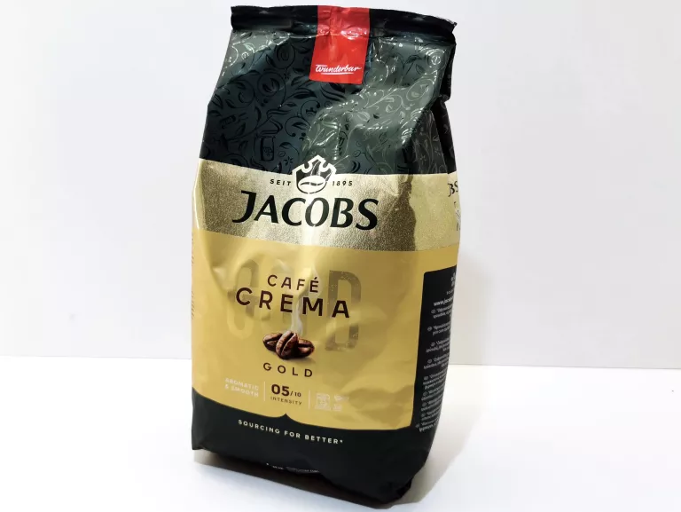 KAWA ZIARNISTA JACOBS CREMA GOLD 1KG, INTENSYWNOŚĆ 5/10