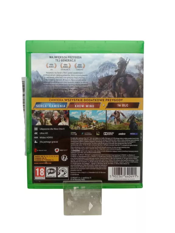 GRA NA XBOX ONE WIEDZMIN 3 DZIKI GON