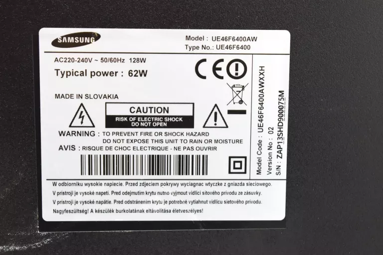 TELEWIZOR SAMSUNG UE46F6400