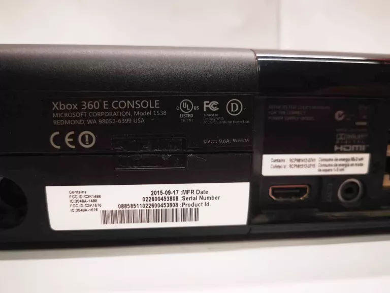 KONSOLA XBOX 360 E MODEL: 1538