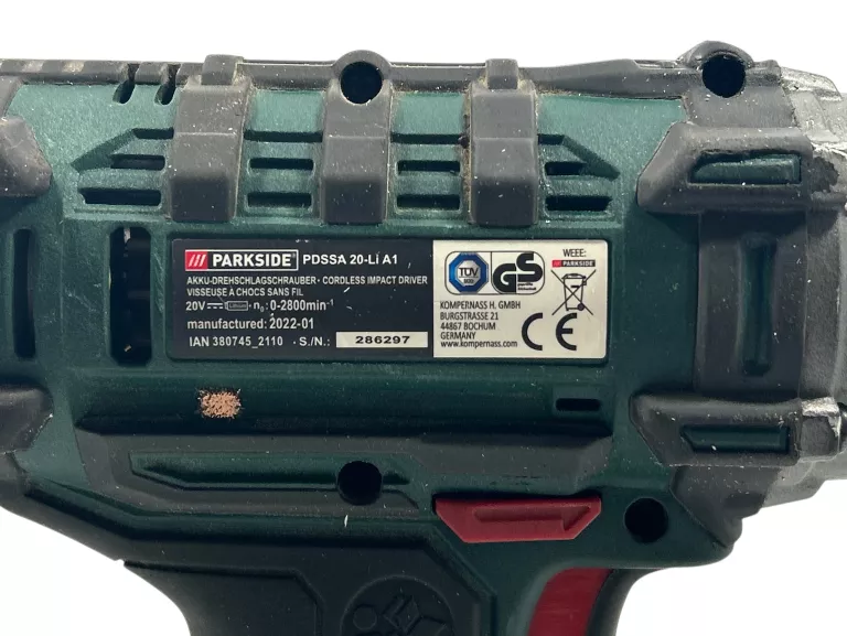 WKRĘTARKA PARKSIDE PDSSA 20 LI A1