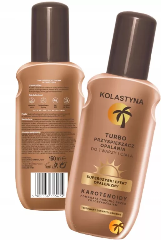 TURBO PRZYSPIESZACZ OPALANIA KOLASTYNA 150ML SZYBKOSCHNĄCY SZYBKI EFEKT