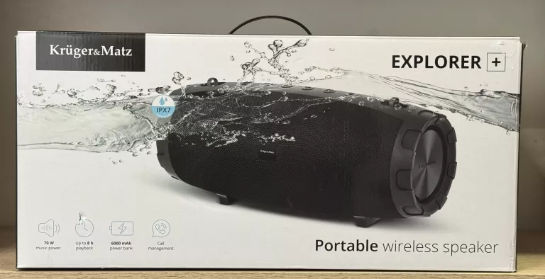 GŁOŚNIK BLUETOOTH KRUGER&MATZ EXPLORER+ KOMPLET JAK NOWY