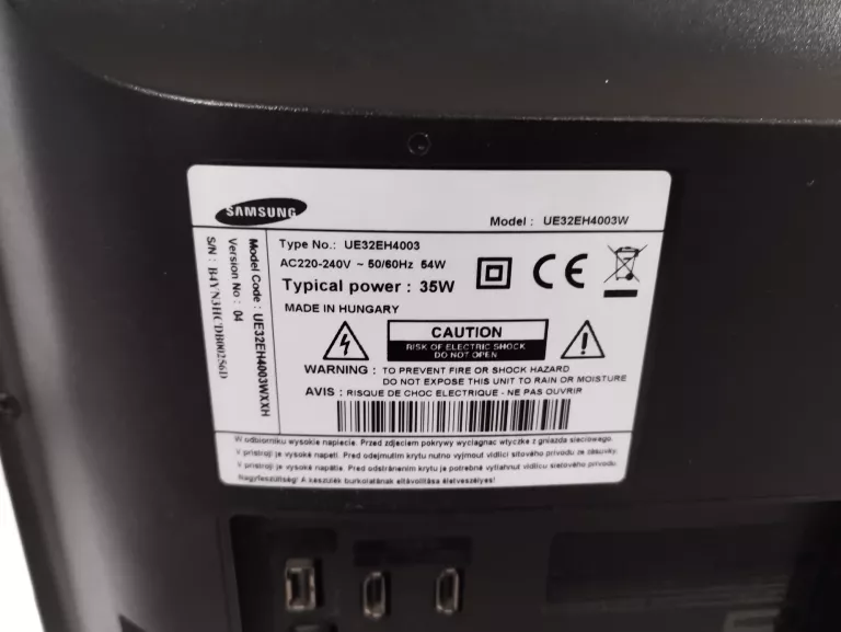 TELEWIZOR SAMSUNG UE32EH4003 32'' HD READY Z DEKODEREM DVB-T2 ODIN SMT-01
