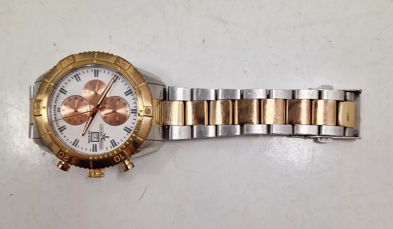 ZEGAREK MĘSKI LUCIEN ROCHAT DEPIUS 1925 CHRONOGRAF ZŁOTO-SREBRNY