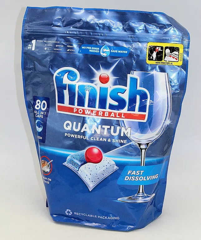 KAPSUŁKI DO ZMYWARKI FINISH POWERBALL QUANTUM ALL IN 1 80 KAPSUŁEK