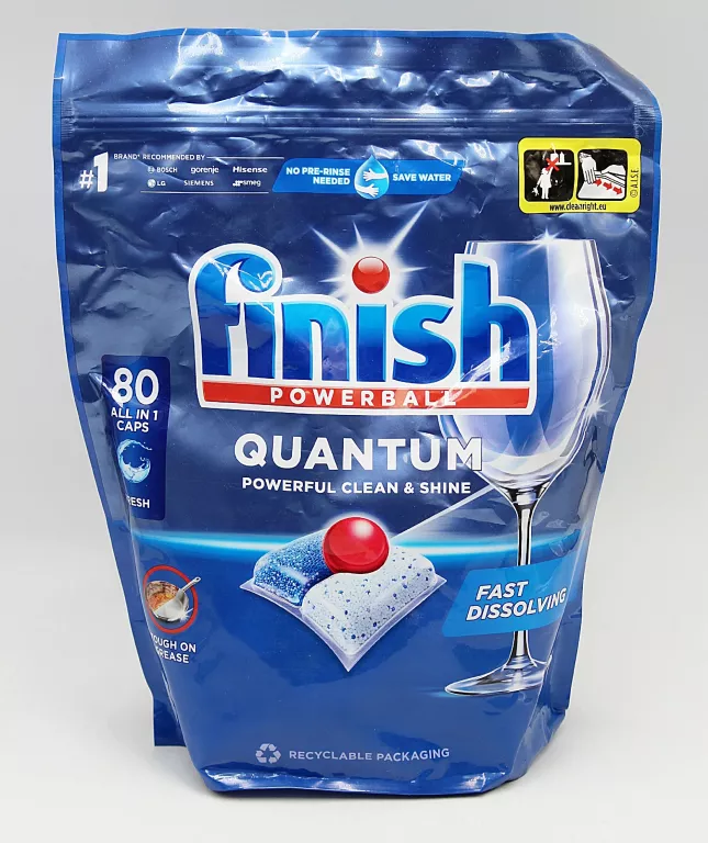 KAPSUŁKI DO ZMYWARKI FINISH POWERBALL QUANTUM ALL IN 1 80 KAPSUŁEK