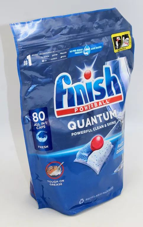 KAPSUŁKI DO ZMYWARKI FINISH POWERBALL QUANTUM ALL IN 1 80 KAPSUŁEK