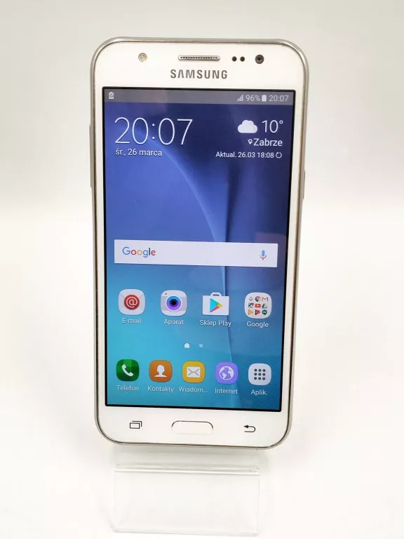 TELEFON SAMSUNG GALAXY J5 1 GB / 8 GB 4G (LTE) BIAŁY + ŁADOWARKA