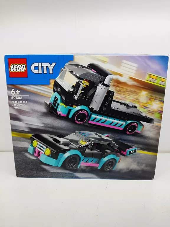 LEGO CITY 60406 SAMOCHÓD WYŚCIGOWY I LAWETA