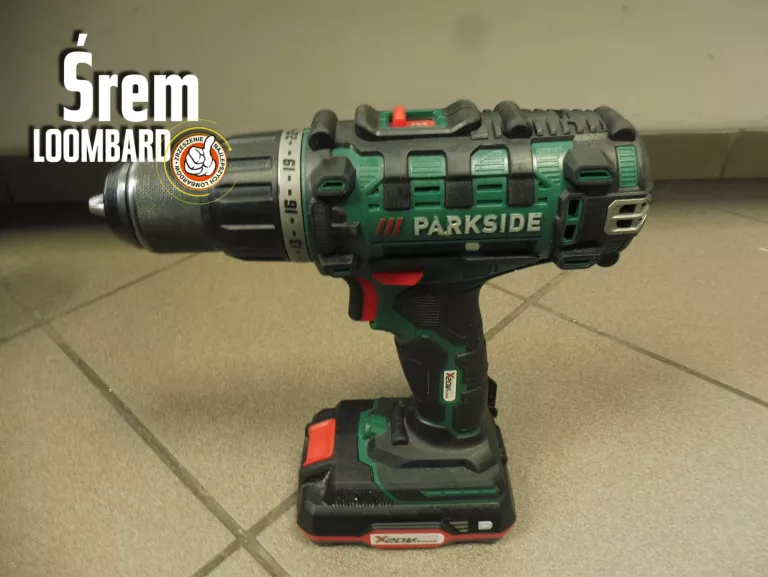 WKRĘTARKA PARKSIDE PABS 20-LI E6, AKUMULATOR, ŁADOWARKA, WIERTŁA, STAN BDB