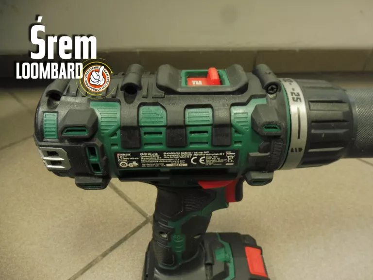 WKRĘTARKA PARKSIDE PABS 20-LI E6, AKUMULATOR, ŁADOWARKA, WIERTŁA, STAN BDB