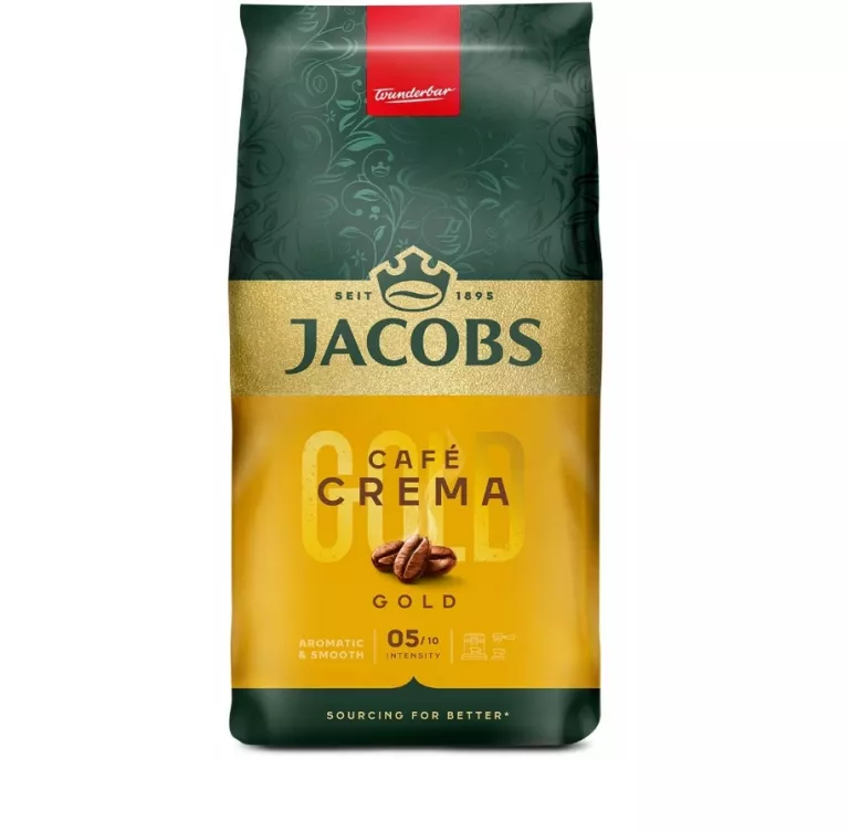 KAWA ZIARNISTA JACOBS CREMA GOLD 1KG, INTENSYWNOŚĆ 5/10 8711000539217