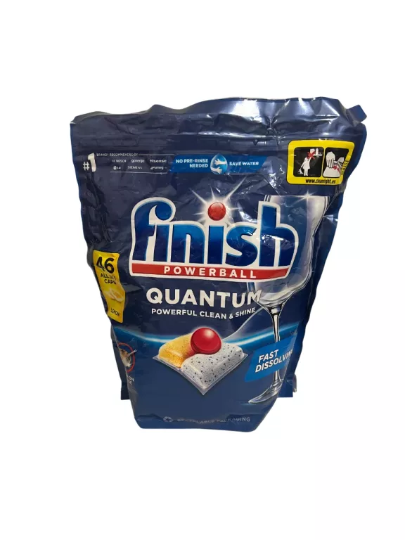 FINISH QUANTUM LEMON KAPSUŁKI DO MYCIA NACZYŃ W ZMYWARCE (46 SZTUK)