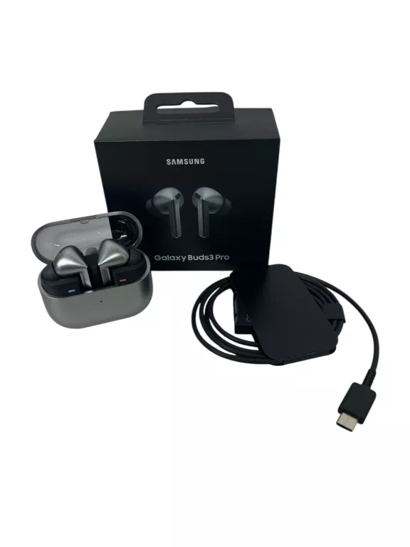 SŁUCHAWKI SAMMSUNG BUDS 3 PRO DOUSZNE SREBRNE