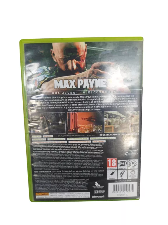GRA XBOX 360 MAX PAYNE 3