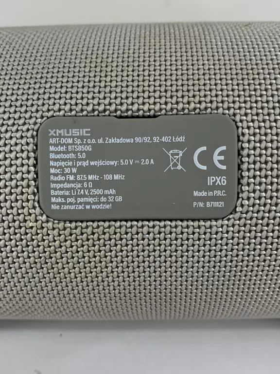 GŁOŚNIK XMUSIC BTS850G