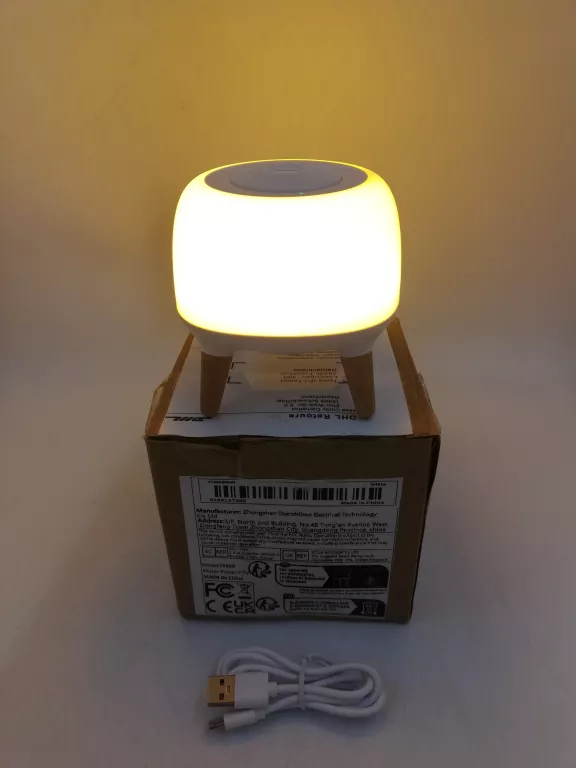LAMPKA NOCNA Z 8 NATURALNYMI DŹWIĘKAMI DO ZASYPIANIA USB