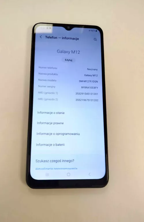 TELEFON SAMSUNG GALAXY M12 + ŁADOWARKA