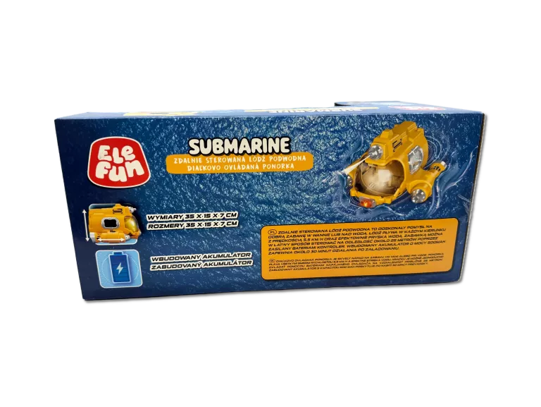 ELEFUN SUBMARINE STEROWANA ŁÓDŹ PODWODNA Z ARMATKĄ WODNĄ