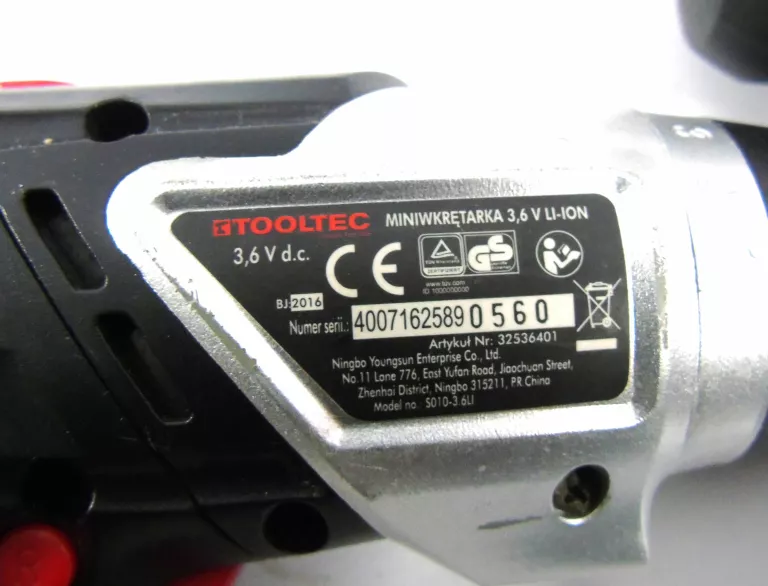 ZESTAW 2 WKRĘTAREK TOOLTEC 14,4V I 3,6V KOMPLET