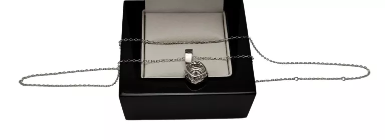 SREBRNY ŁAŃCUSZEK Z ZAWIESZKĄ 2,46 G / 925