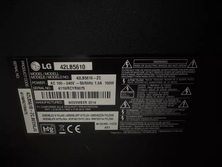 TELEWIZOR LG 42LB5610