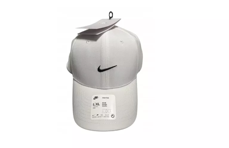 CZAPKA Z DASZKIEM NIKE U NKCLUB CAP FV5563-100 BIAŁA ROZMIAR M/L