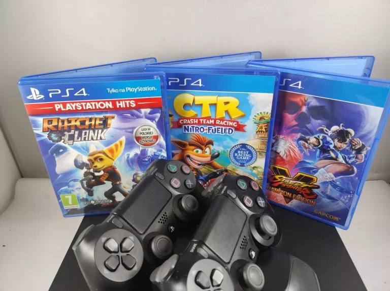 KONSOLA PS4 PRO 1TB 2 PADY 3GRY ŁADOWARKA