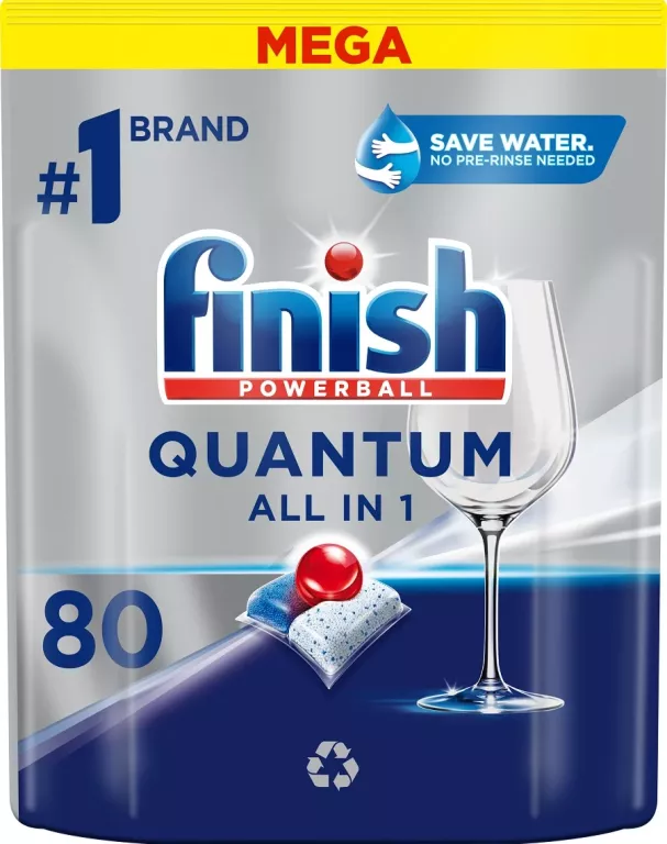 KAPSUŁKI DO ZMYWARKI FINISH POWERBALL QUANTUM 80 SZTUK