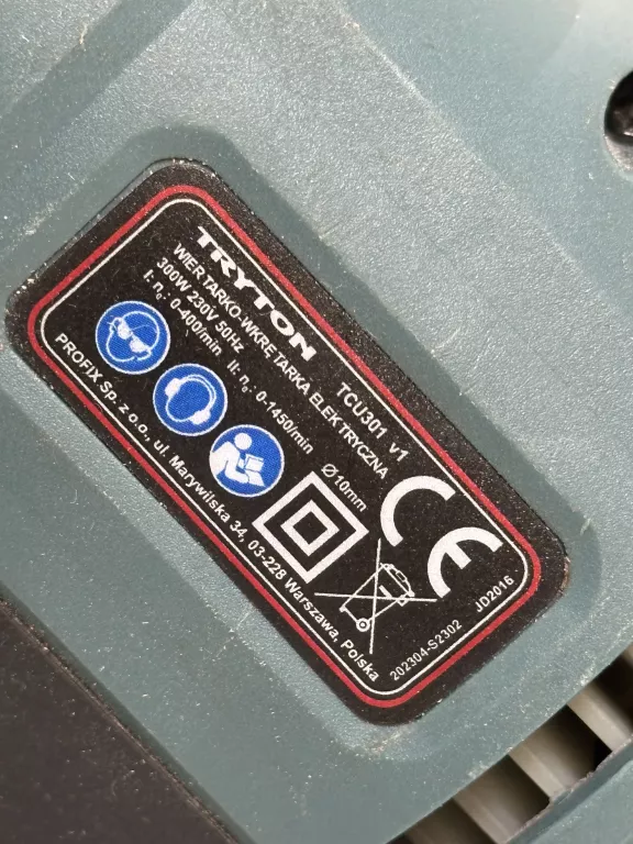 WIERTARKA TRYTON 300W TCU301 WARTO