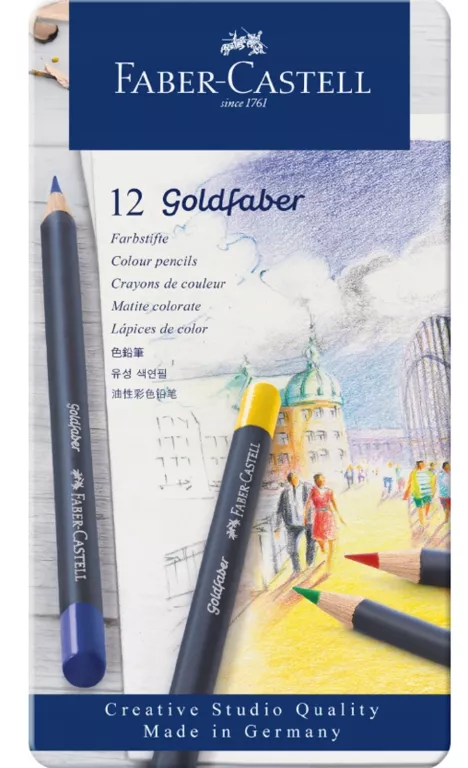 KREDKI GOLDFABER 12 KOL. OPAK. METALOWE FABER-CASTELL