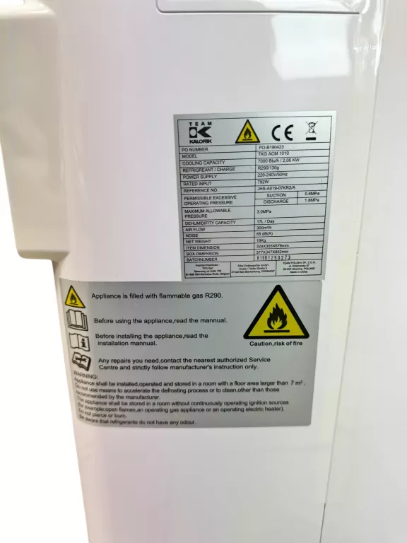 KLIMATYZATOR PRZENOŚNY KALORIK TKG ACM 1010