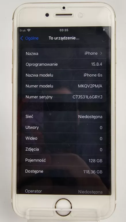 TELEFON IPHONE 6S 128GB BATERIA 100% BIAŁY