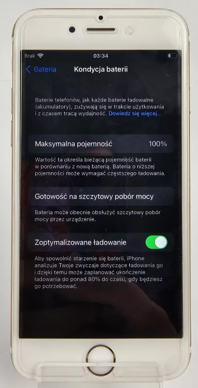 TELEFON IPHONE 6S 128GB BATERIA 100% BIAŁY