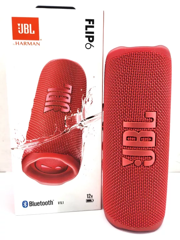 GŁOŚNIK JBL FLIP 6 CZERWONY 30W